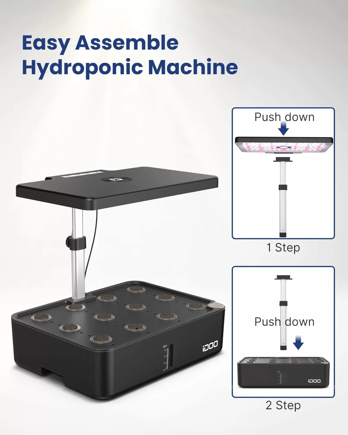 iDOO Hydroponics Growing System, 12pods Indoor Garden Plant Germination Kit