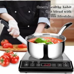 Duxtop Whole-Clad Tri-Ply Stainless Steel Saucepan with Lid, 3 Quart, Kitchen Induction Cookware