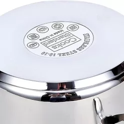 Cooks Standard Dutch Oven Casserole with Glass Lid, 7-Quart Classic Stainless Steel Stockpot, Silver