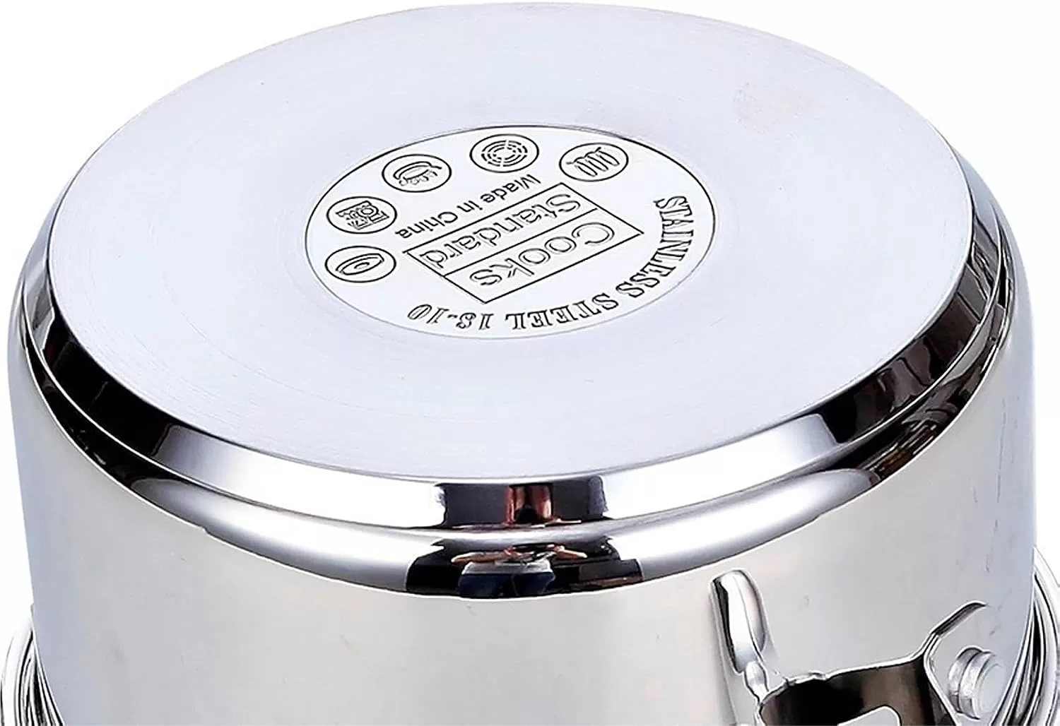 Cooks Standard Dutch Oven Casserole with Glass Lid, 7-Quart Classic Stainless Steel Stockpot, Silver