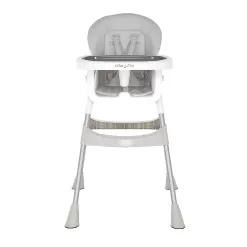 Dream On Me Portable 2-in-1 Tabletalk High Chair, Convertible Compact High Chair, Light Weight Portable Highchair, Grey