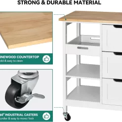YITAHOME Kitchen Island Cart: Enhance Your Kitchen with Storage and Style