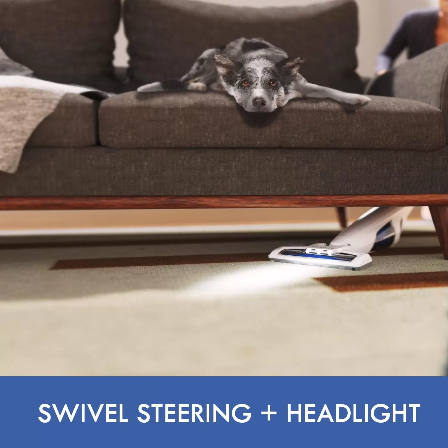 Kenmore DS1030 Cordless Stick Vacuum Lightweight Cleaner 2-Speed Power Suction LED Headlight 2-in-1 Handheld, White