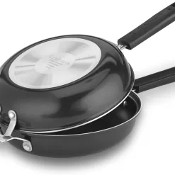 Cuisinart FP2-24BK 10-inch Nonstick Set Frittata Non-Stick Sauce Pan, Black/Stainless Steel