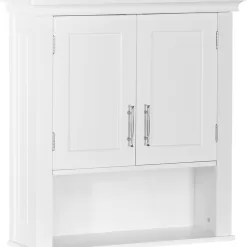 RiverRidge Somerset Two-Door Bathroom Storage, White Wall Cabinet, White