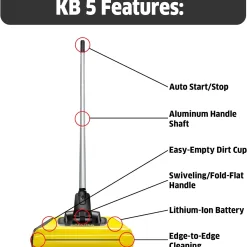 Kärcher - KB 5 Electric Floor Sweeper Broom; Debris - 8.25" Cleaning Width,Yellow
