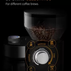 SHARDOR Electric Burr Coffee Grinder 2.0, Adjustable Burr Mill with 16 Precise Grind Setting for 2-14 Cup, Black