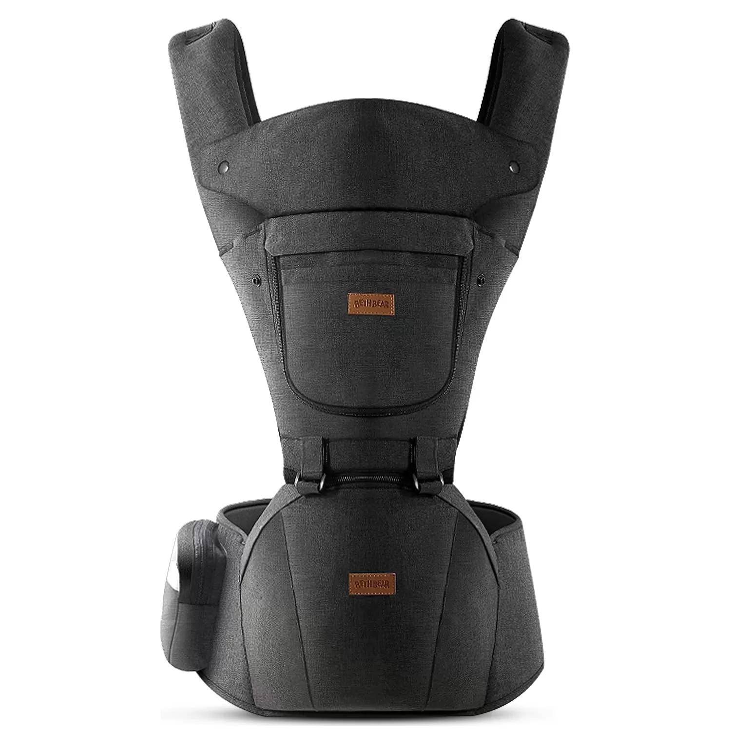 Baby Carrier with Hip Seat, Baby Carrier Newborn to Toddler (Black)