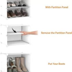 HOMIDEC Shoe Rack, 8 Tier Shoe Storage Cabinet 32 Pair Plastic Shoe Shelves Organizer for Closet Hallway Bedroom Entryway