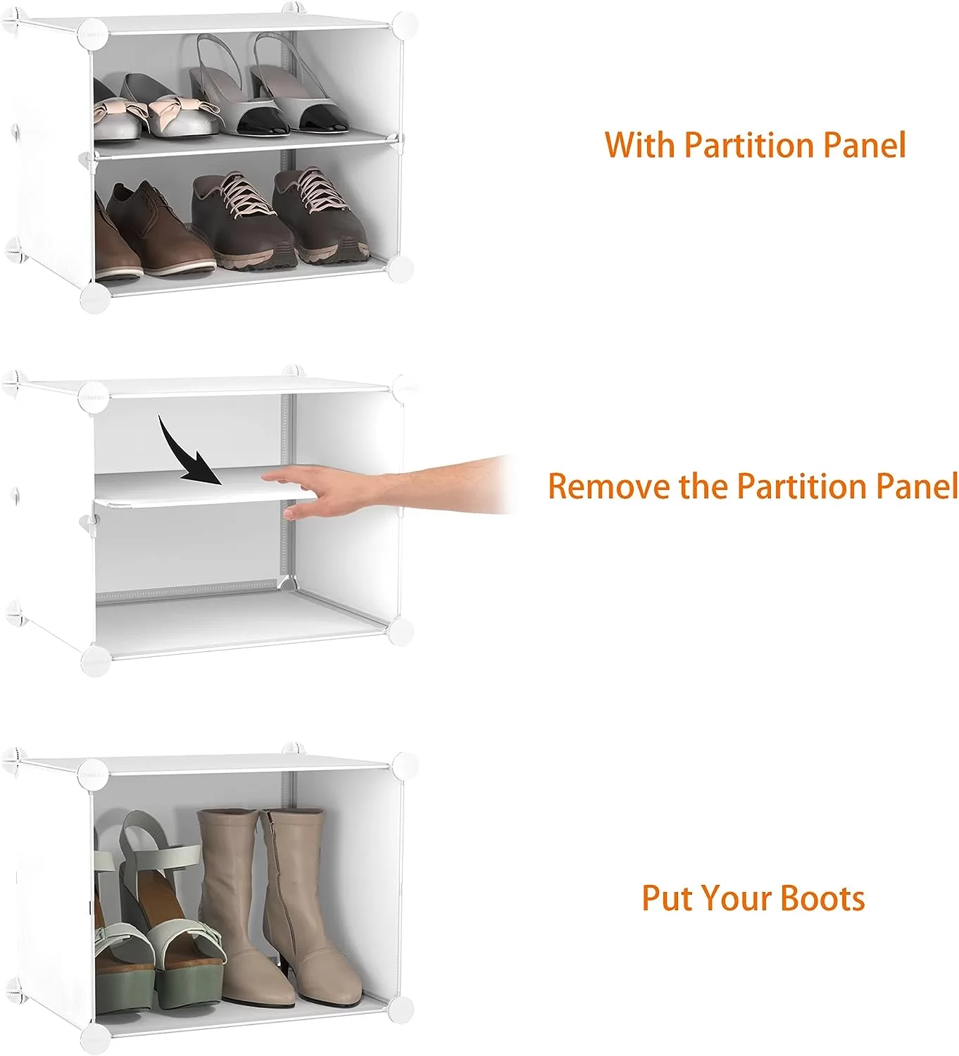 HOMIDEC Shoe Rack, 8 Tier Shoe Storage Cabinet 32 Pair Plastic Shoe Shelves Organizer for Closet Hallway Bedroom Entryway