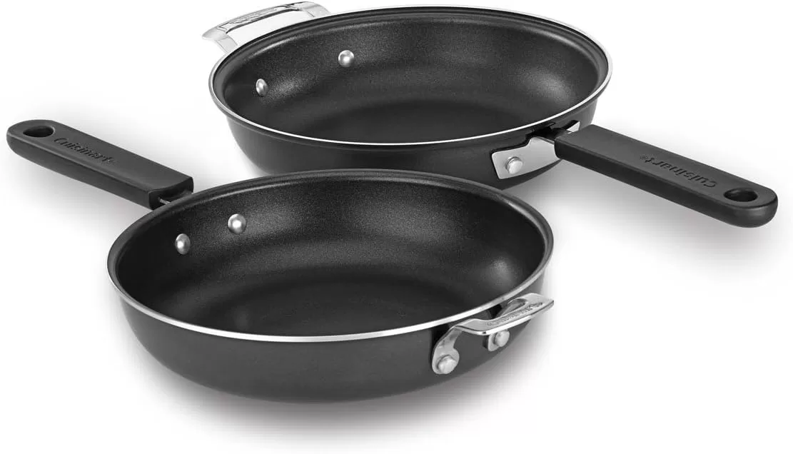 Cuisinart FP2-24BK 10-inch Nonstick Set Frittata Non-Stick Sauce Pan, Black/Stainless Steel