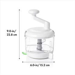 OXO Good Grips One Stop Chop Manual Food Processor, (Stainless Steel, Plastic)