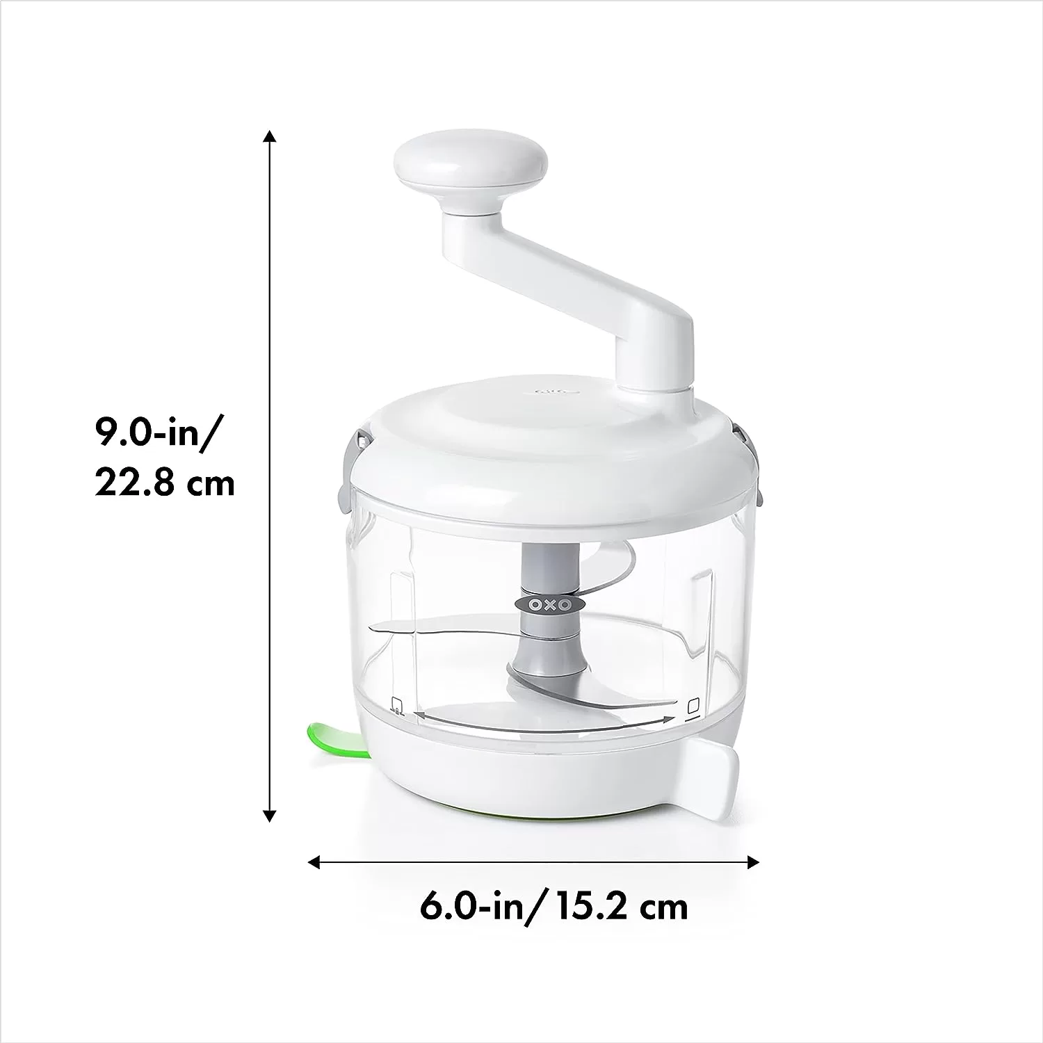 OXO Good Grips One Stop Chop Manual Food Processor, (Stainless Steel, Plastic)