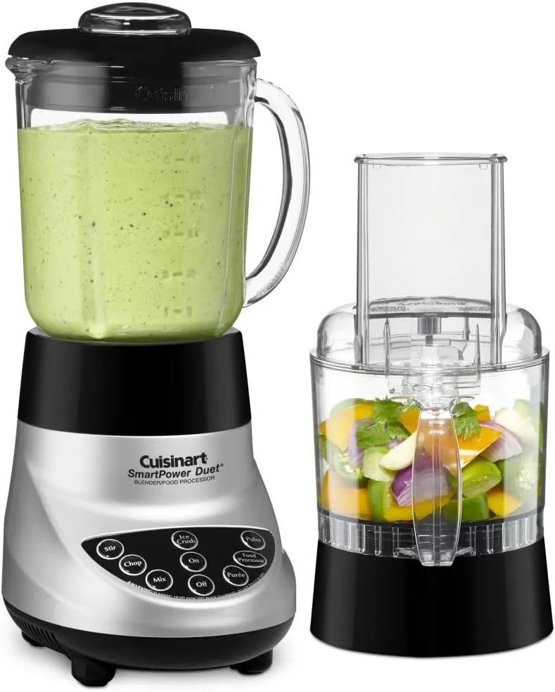 Cuisinart BFP-703BC Smart Power Duet Blender/Food Processor, Brushed Chrome, 3 cup, count of 6