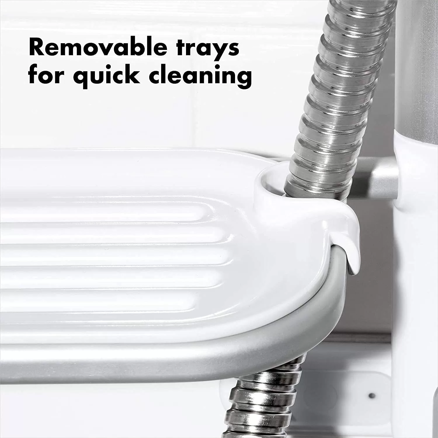 OXO Good Grips Aluminum Hose Shower Caddy - Silver