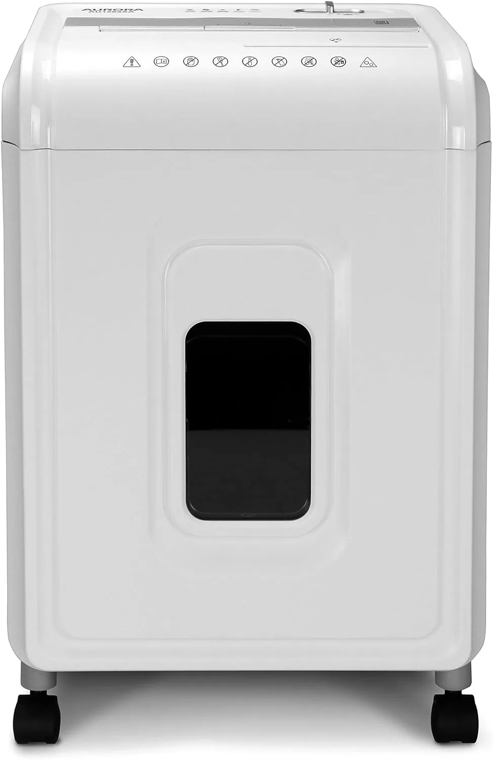 Aurora AU1262XA Anti-Jam 12-Sheet Crosscut Paper and CD/Credit Card Shredder, White/Gray