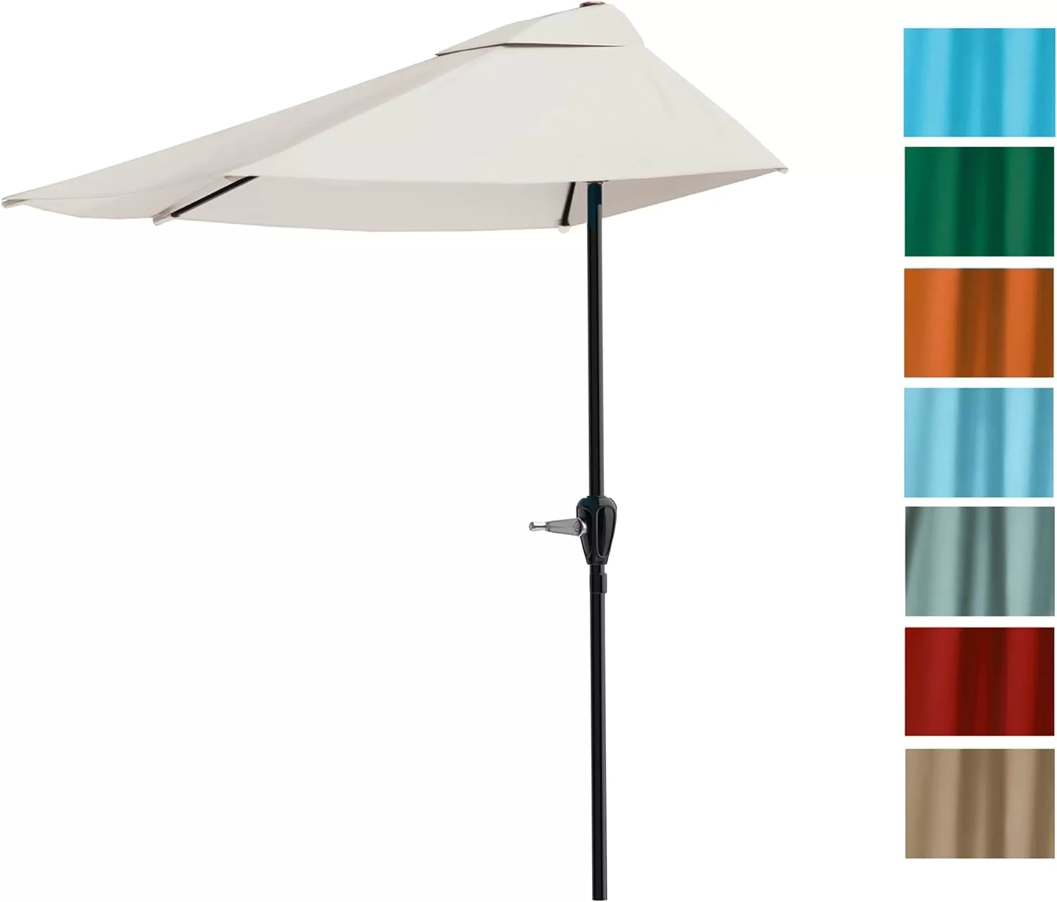 Pure Garden 9 Foot Half Round Patio Umbrella