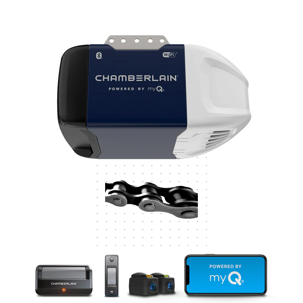 Chamberlain 1/2-HP Smart Chain Drive Garage Door Opener Wi-fi Compatibility