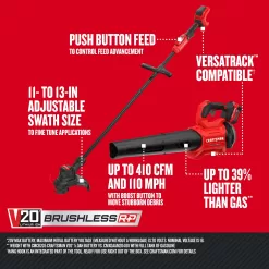 CRAFTSMAN Brushless RP 2-Piece 20-volt Max Cordless Power Equipment Combo Kit (String Trimmer Included Blower Included)