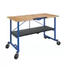 Kobalt 24-in L x 34-in H Rolling Blue Wood Portable Work Bench