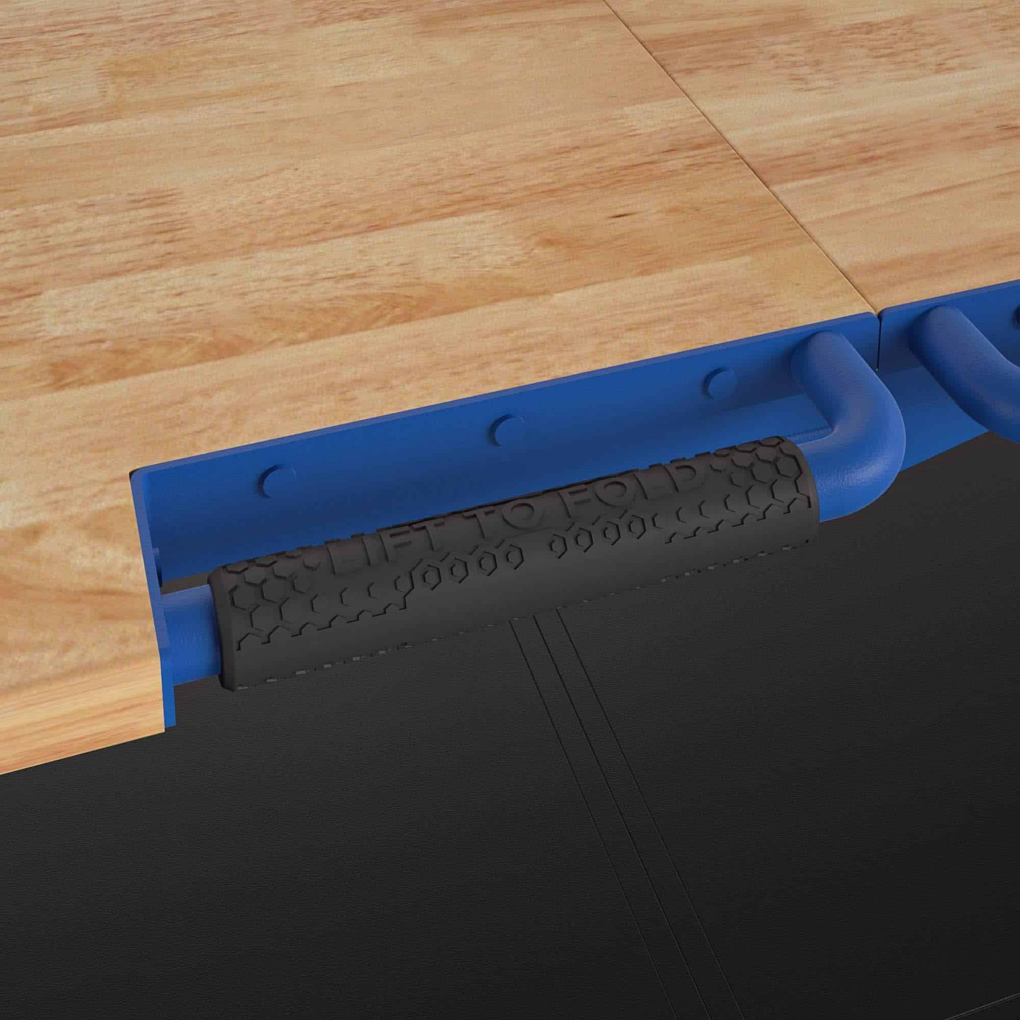 Kobalt 24-in L x 34-in H Rolling Blue Wood Portable Work Bench