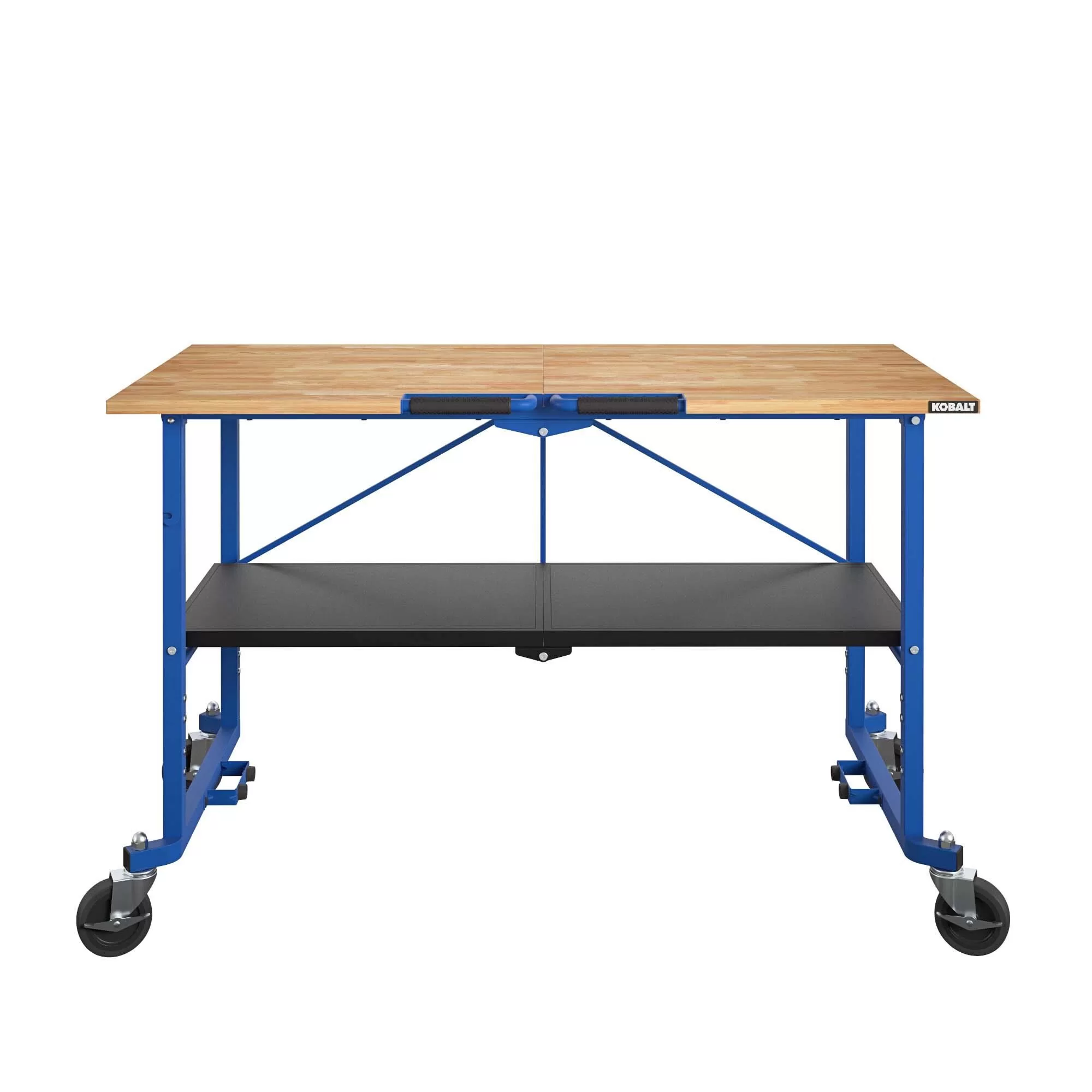 Kobalt 24-in L x 34-in H Rolling Blue Wood Portable Work Bench