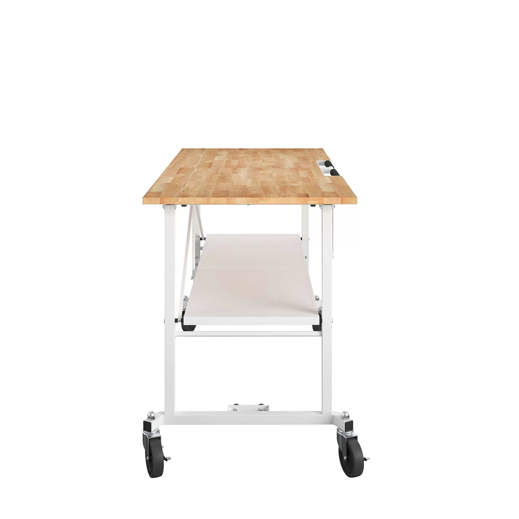 Kobalt 24-in L x 34-in H Rolling White Wood Portable Work Bench