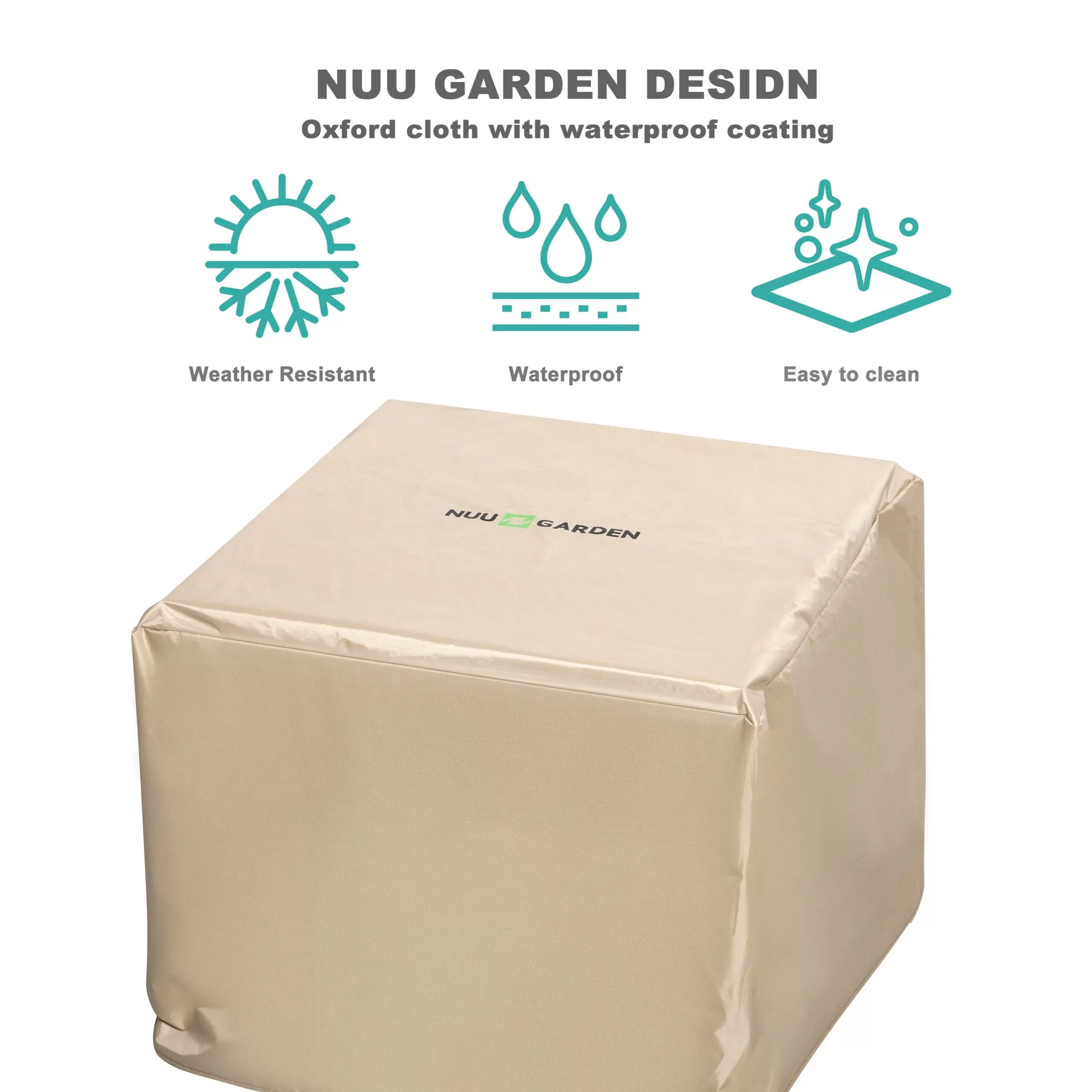 Nuu Garden 27.95-in W 40000-BTU Black Tabletop Iron Propane Gas Fire Pit Table