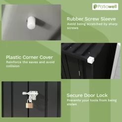 Patiowell 3-ft x 3-ft Galvanized Steel Storage Shed