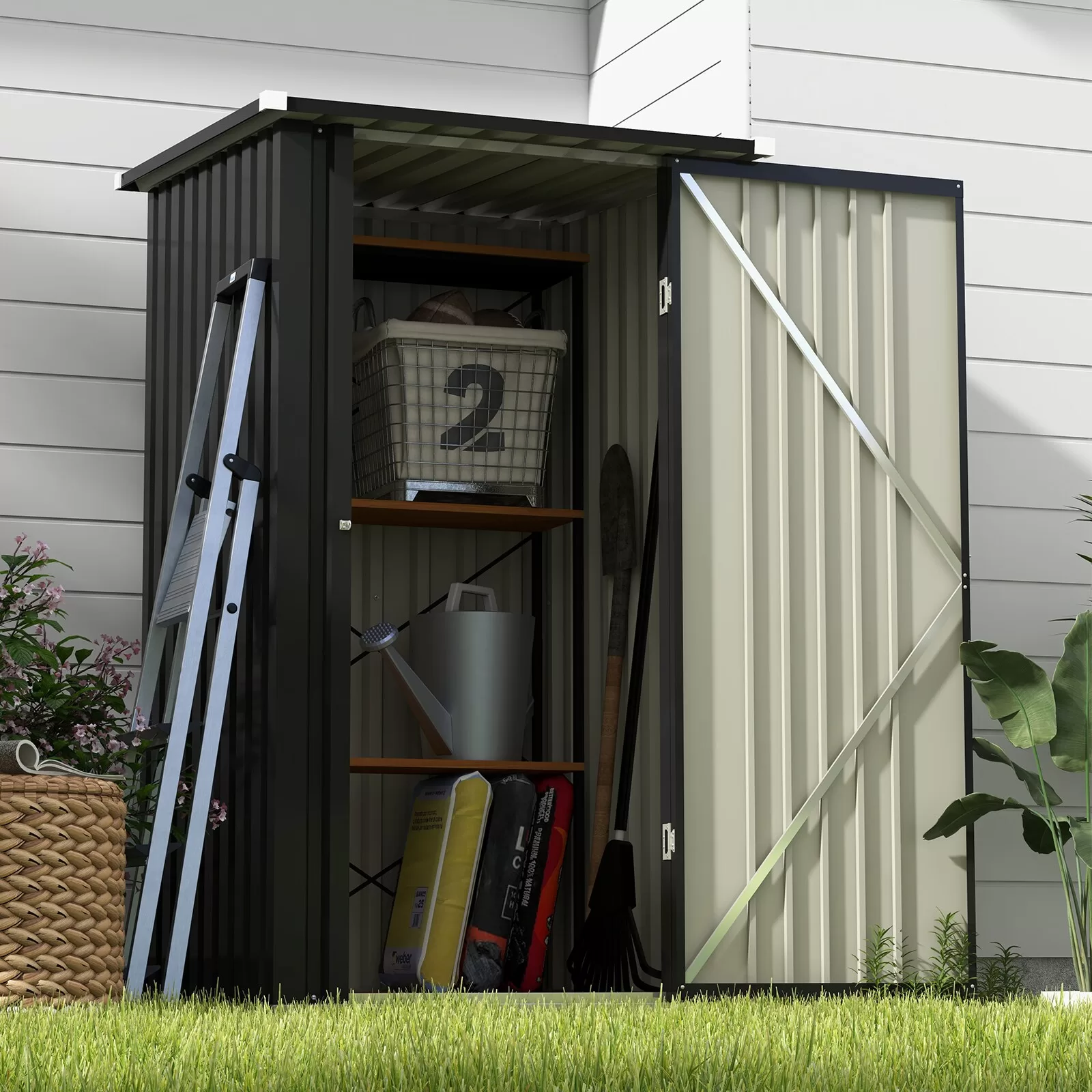 Patiowell 3-ft x 3-ft Galvanized Steel Storage Shed