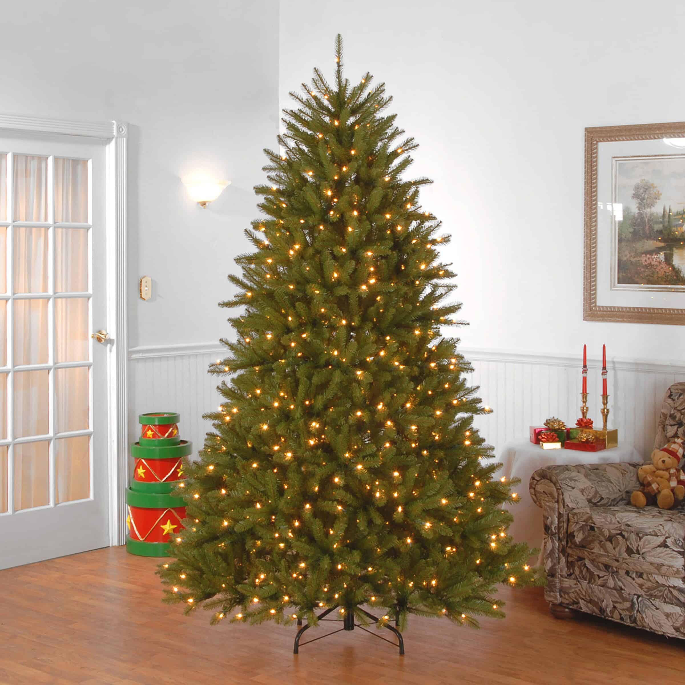 National Tree Company DUH-65LO 6.5 ft. Dunhill Fir Artificial Christmas Tree with Clear Lights - Image 3