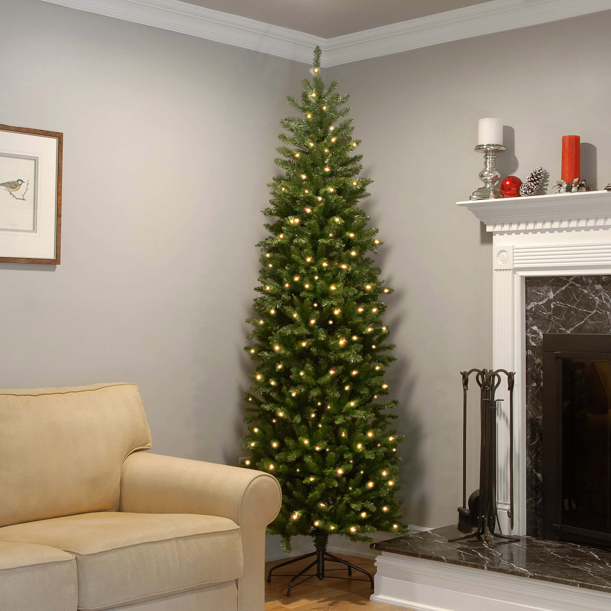 National Tree Company KW7-300-90 9 ft. Kingswood Fir Pencil Artificial Christmas Tree with Clear Lights - Image 3
