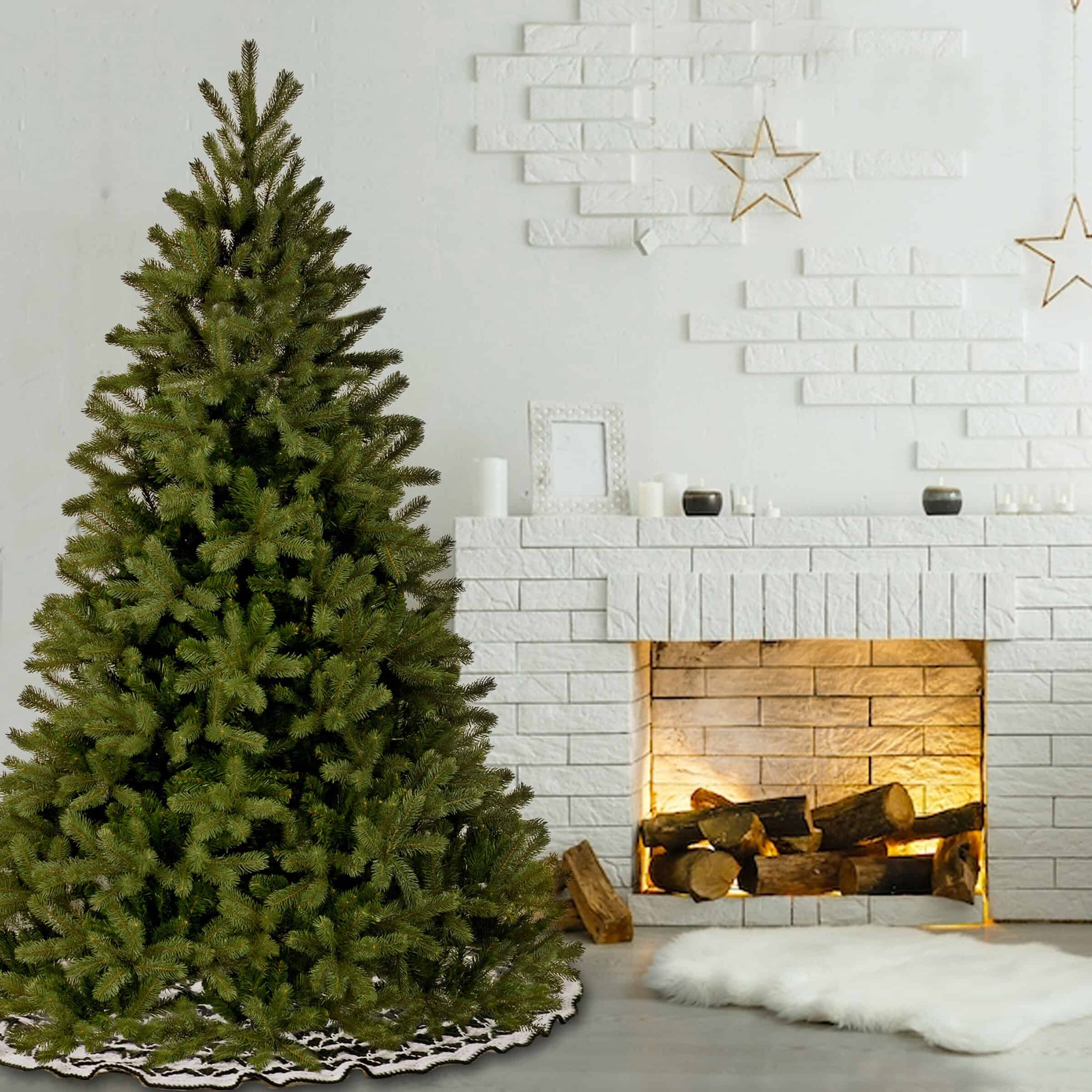 National Tree Company PEDD1-503-75 7-1/2 ft. Feel Real Downswept Douglas Fir Hinged Artificial Christmas Tree - Image 3