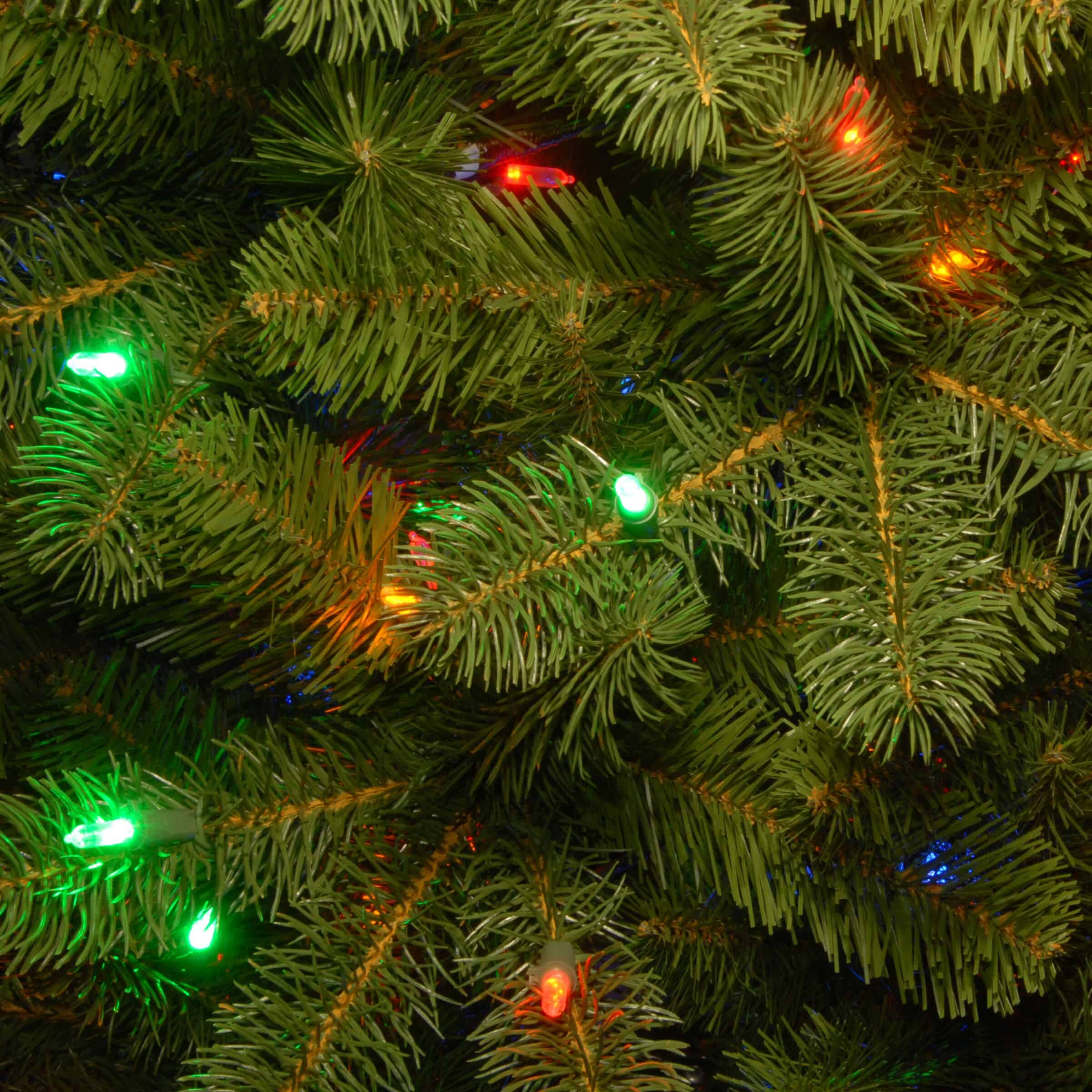 National Tree Company PEDD4-392D-75 7.5 ft. Downswept Douglas Pencil Slim Fir Artificial Christmas Tree with Dual Color LED Lights - Image 5