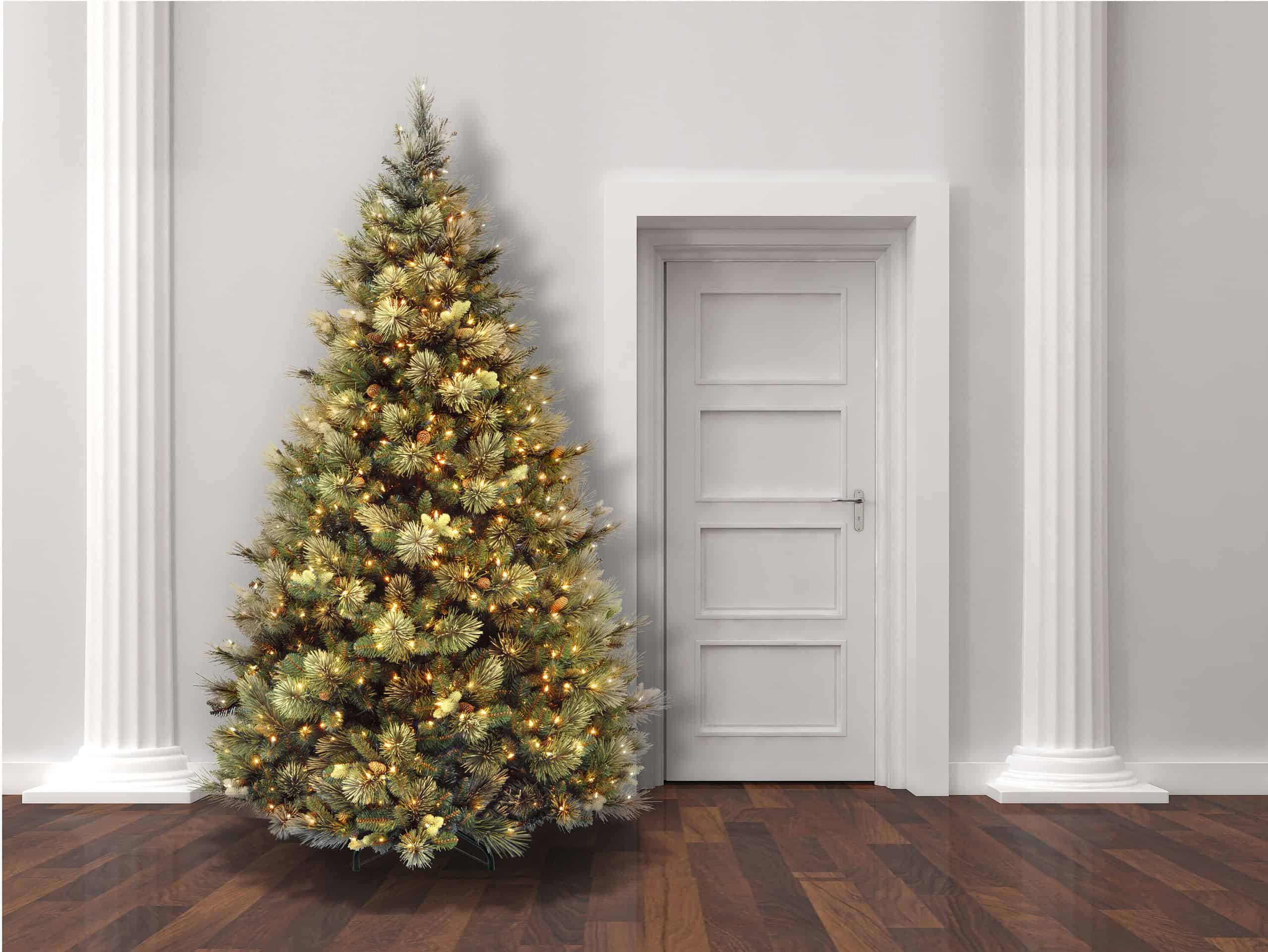 National Tree Company CAP3-306-75 7-1/2 ft. Carolina Pine Hinged Artificial Christmas Tree with 86 Flocked Cones and 750 Clear Lights - Image 5