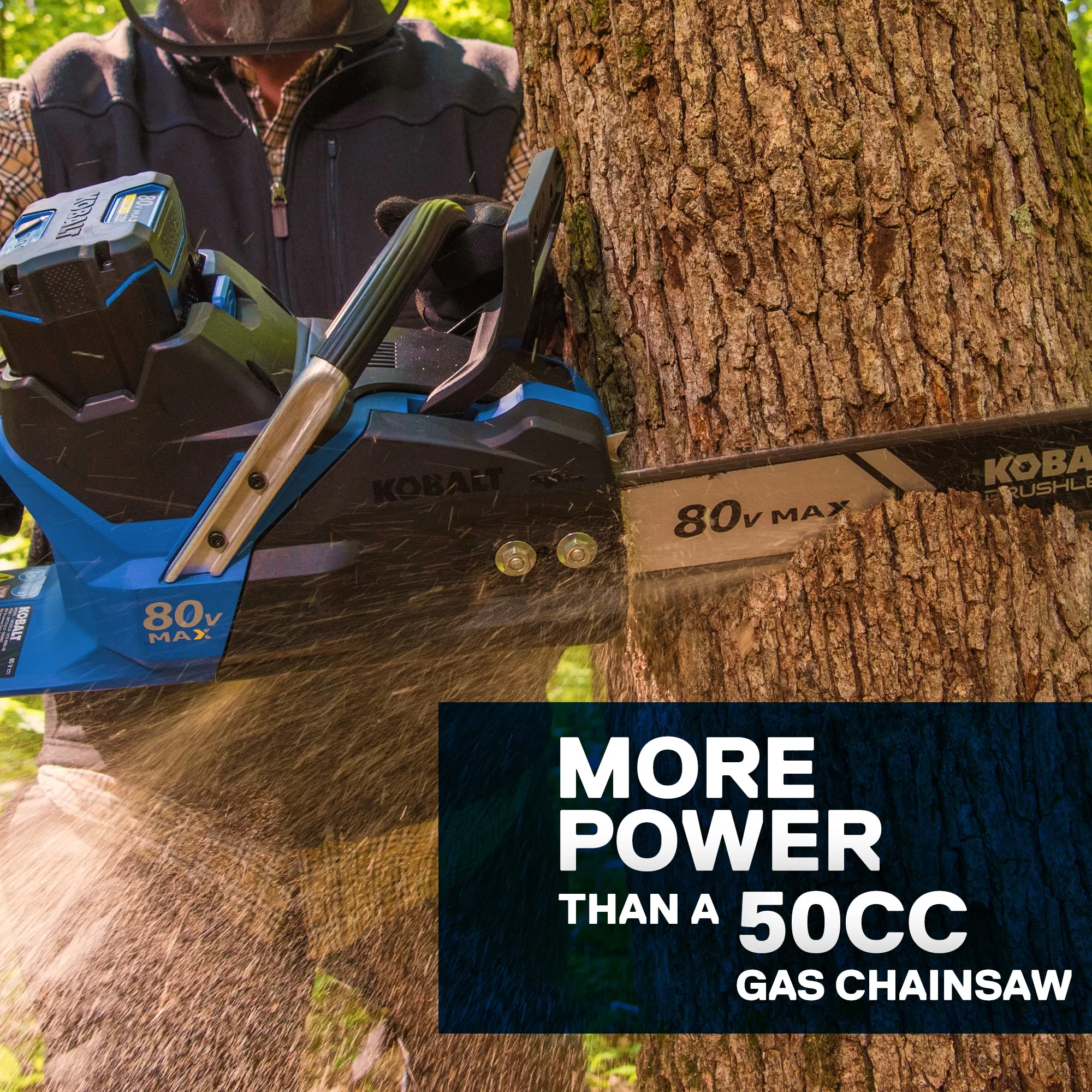 Kobalt 80-volt 18-in Brushless Battery 5 Ah Chainsaw (Battery and Charger Included)