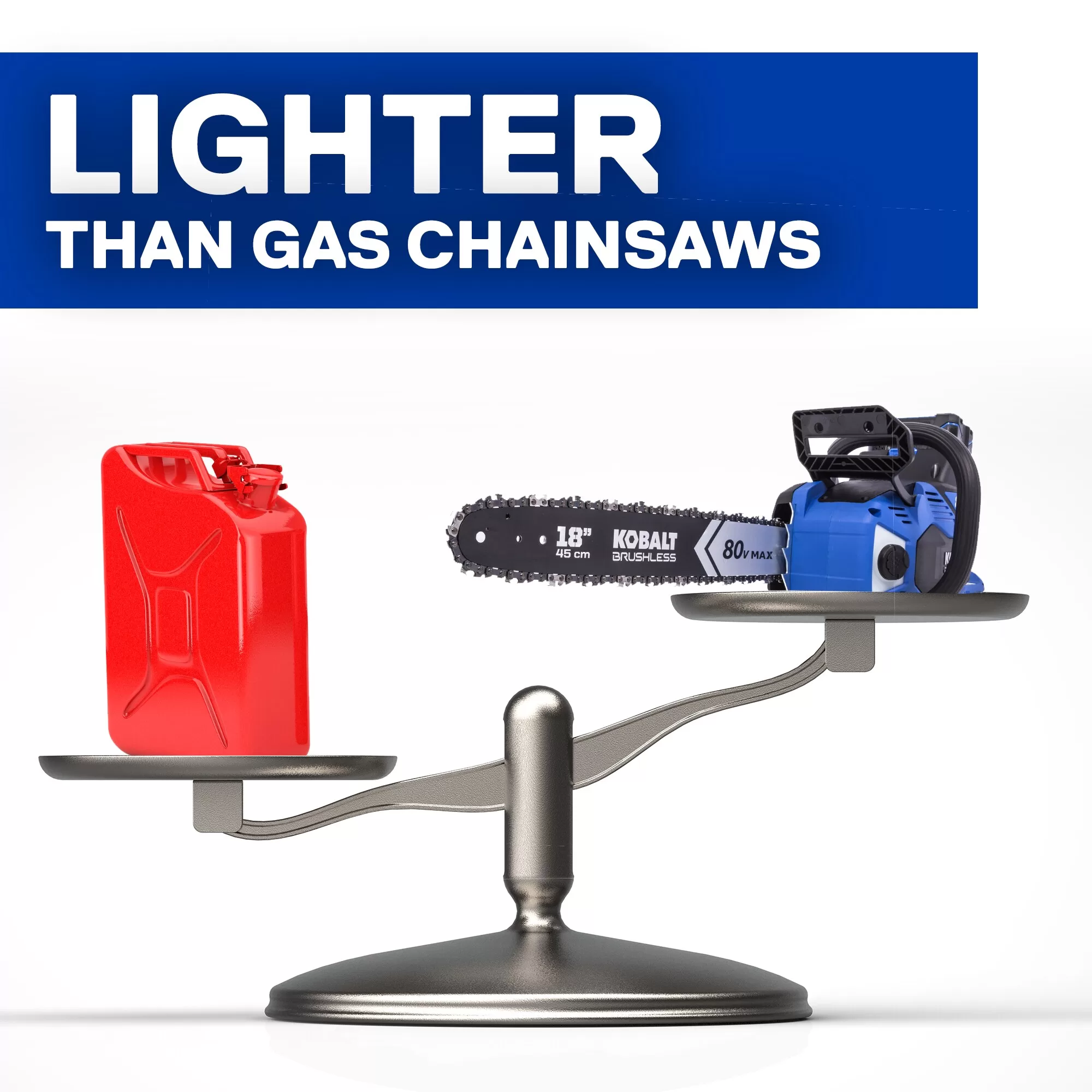 Kobalt 80-volt 18-in Brushless Battery 5 Ah Chainsaw (Battery and Charger Included)