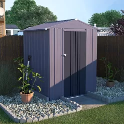 VEIKOUS 4-ft x 4-ft Galvanized Steel Storage Shed