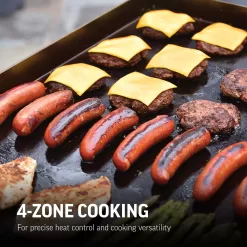 Char-Griller Flat Iron 4-Burner Liquid Propane Flat Top Grill