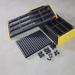 Project Source Commander Plastic Heavy Duty 5-Tier Utility Shelving Unit (48-in W x 20-in D x 72-in H), Black