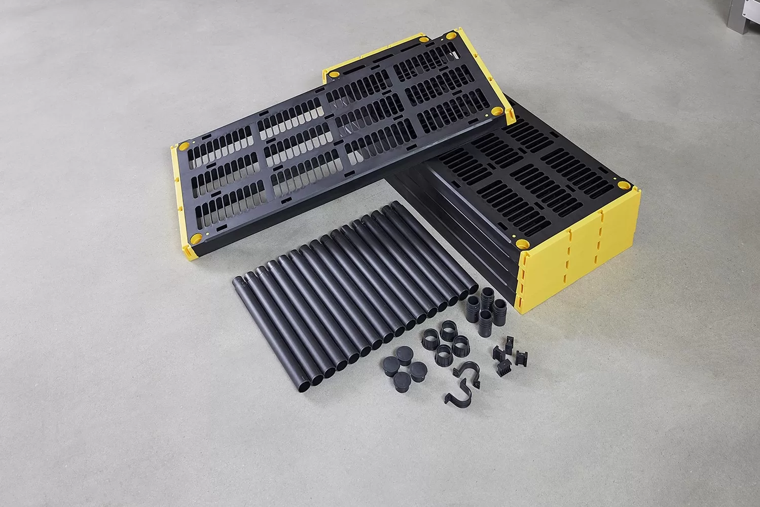 Project Source Commander Plastic Heavy Duty 5-Tier Utility Shelving Unit (48-in W x 20-in D x 72-in H), Black