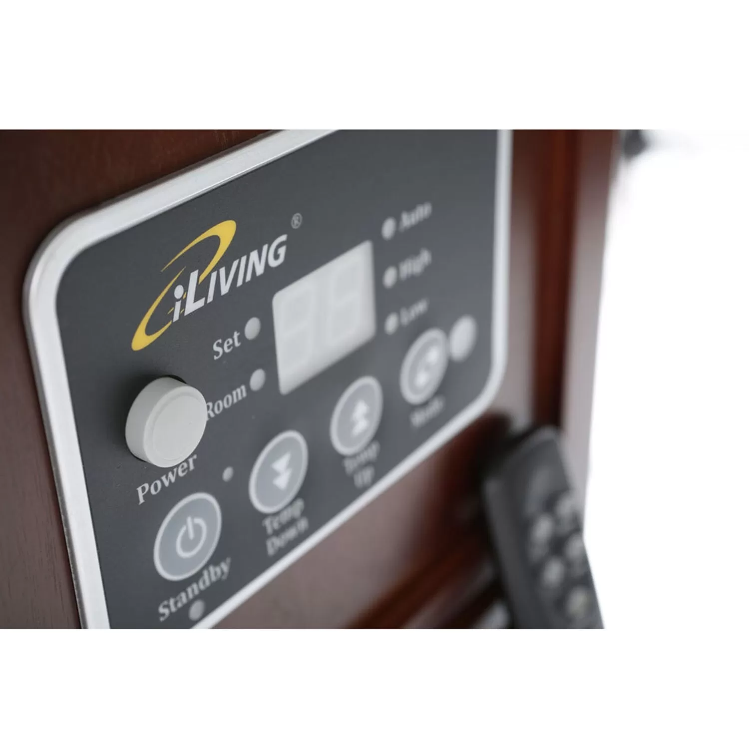 iLIVING Up to 1500-Watt Infrared Quartz Cabinet Indoor Electric Space Heater with Thermostat and Remote Included