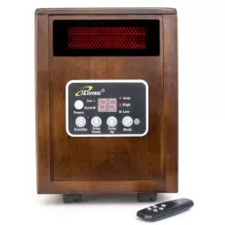 iLIVING Up to 1500-Watt Infrared Quartz Cabinet Indoor Electric Space Heater with Thermostat and Remote Included