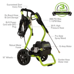 Greenworks 2000 PSI 2000-GPM Cold Water Electric Pressure Washer (Battery and Charger Not Included)