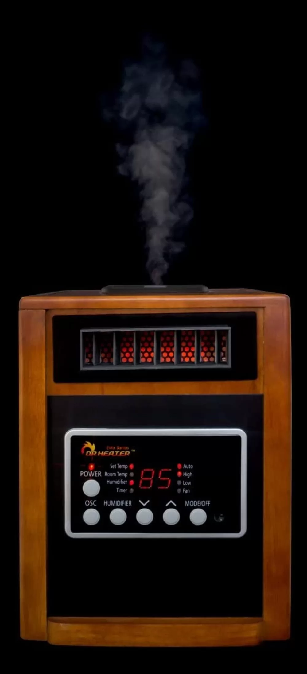 Dr. Infrared Heater Up to 1500-Watt Infrared Quartz Cabinet Indoor Electric Space Heater with Thermostat and Remote Included