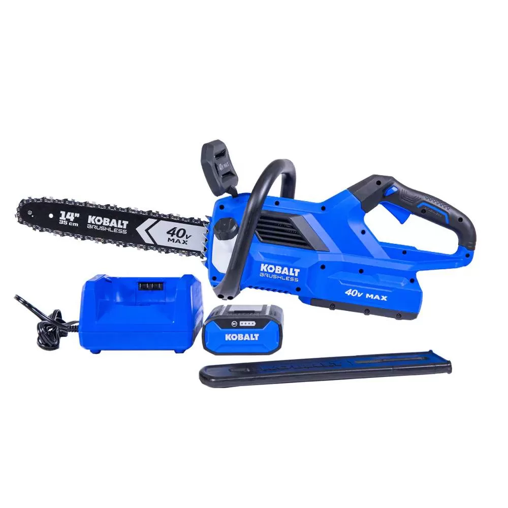 Kobalt Gen4 40-volt 14-in Brushless Battery 4 Amp 4 Ah Chainsaw (Battery and Charger Included)