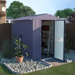 VEIKOUS 4-ft x 6-ft shed Galvanized Steel Storage Shed