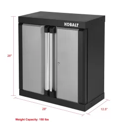 Kobalt Steel Wall-mounted Garage Cabinet in Silver (28-in W x 28-in H x 12.5-in D)