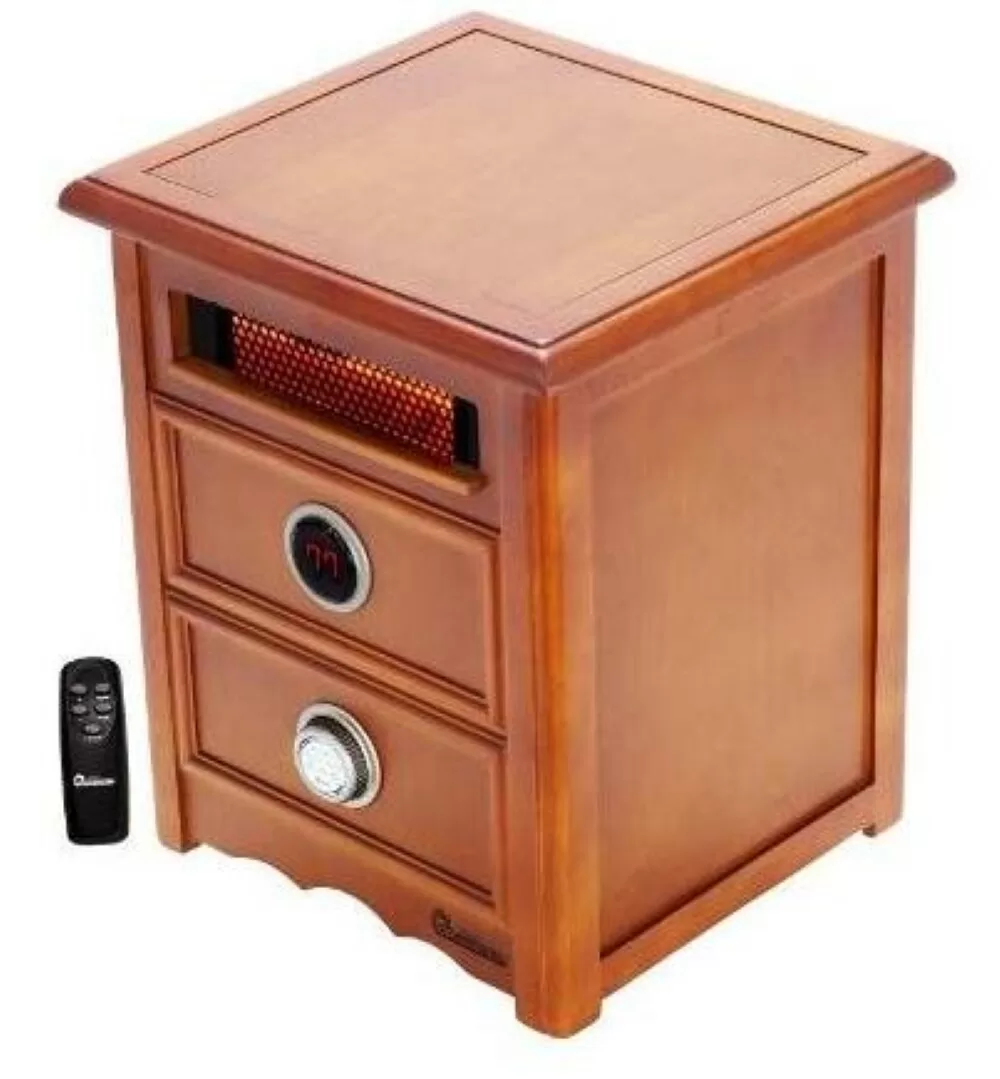 Dr. Infrared Heater Up to 1500-Watt Infrared Quartz Cabinet Indoor Electric Space Heater with Thermostat and Remote Included