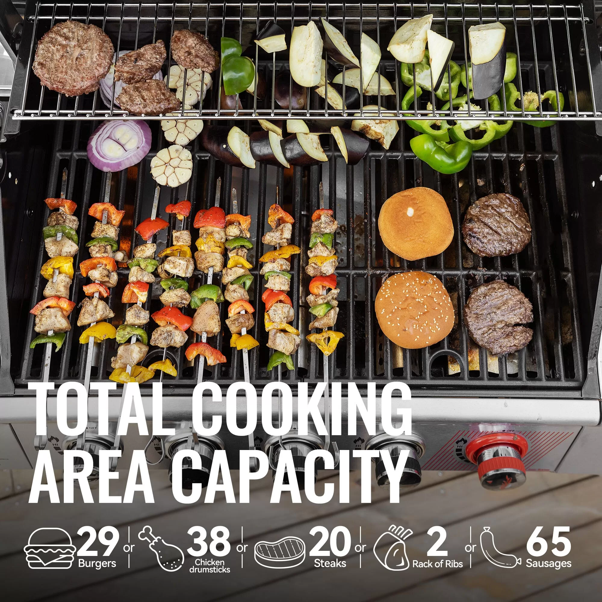 Royal Gourmet Stainless Steel 5-Burner Liquid Propane Gas Grill with 1 Side Burner